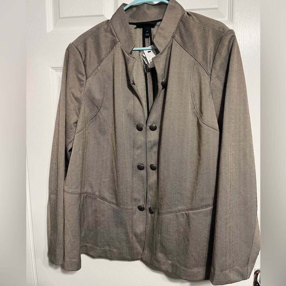 Lane Bryant Herringbone Blazer Sz 24 NWT - Picture 4 of 11